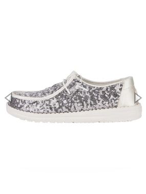 Hey Dude Wendy Silver Sequin